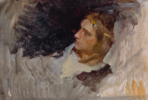 Digital Print - Figure Study of Hamlet, for The Play Scene, Hamlet, Act III, Scene II by Edwin Austin Abbey