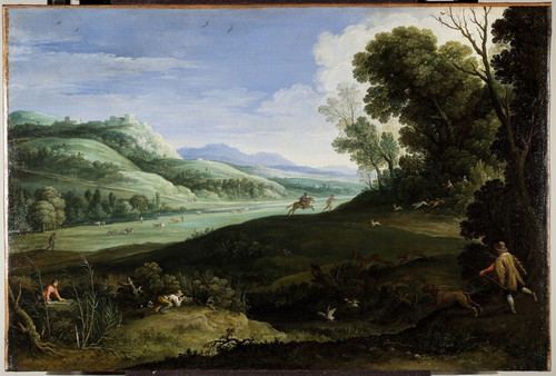 Digital Print - Landscape with Hunters by Paul Bril