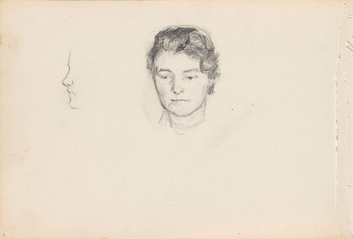 Digital Print - Ingrid Dahl; profile sketch by Signe Scheel