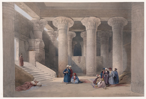 Digital Print - Temple at Esneh [Isn]. Nov. 25th, 1838. by David Roberts
