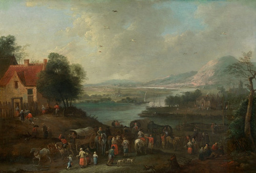 Digital Print - Landscape with Figures by Karel Breydel