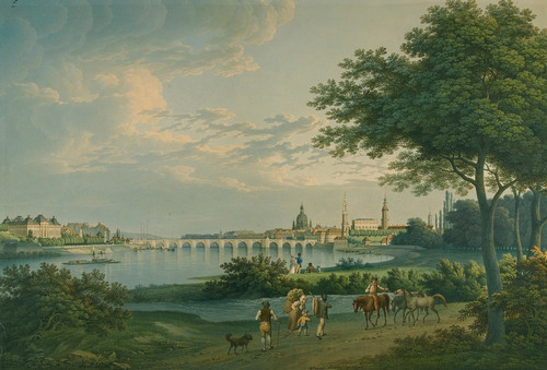 Digital Print - View of Dresden by Christian Gottlieb Hammer