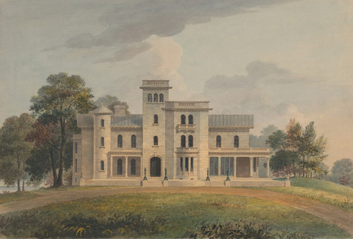 Digital Print - Grace Hill for Edwin C. Litchfield, Brooklyn, New York (front elevation) by Alexander Jackson Davis