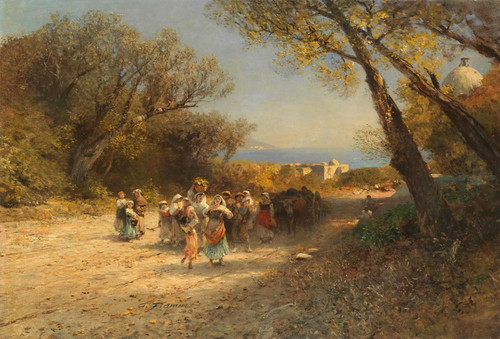 Digital Print - Nach der Feldarbeit by Albert Flamm