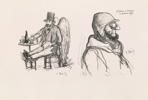 Digital Print - Les caricatures de Puvis de Chavannes Pl.14 by Pierre Puvis de Chavannes