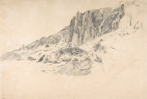 Digital Print - Cliffs of Malbec at Mont-Dore, the Auvergne by Thodore Rousseau