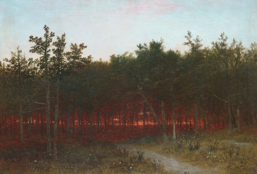 Digital Print - Twilight in the Cedars at Darien, Connecticut by John Frederick Kensett