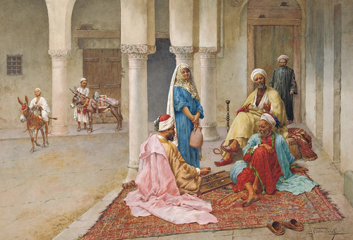 Digital Print - An Afternoon Game Of Backgammon by Giulio Rosati