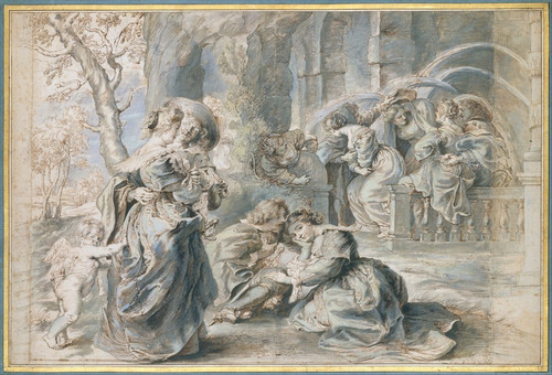 Digital Print - The Garden of Love (left portion) by Peter Paul Rubens