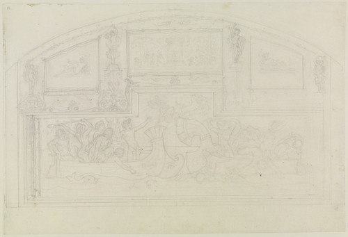 Digital Print - Erde - Dodona - Wasser - Kampf des Dionysos gegen die tyrrhenischen Seeruber by Moritz von Schwind