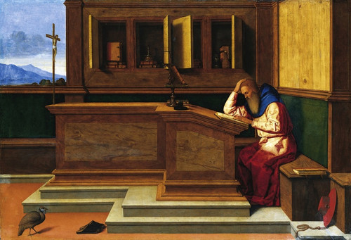 Digital Print - Saint Jerome in His Study by Vincenzo Catena