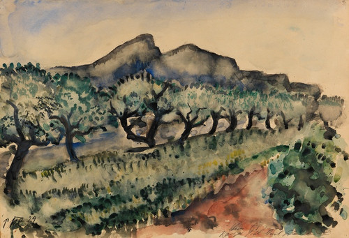 Digital Print - Garten in der Nhe Cassis by Paul Kleinschmidt