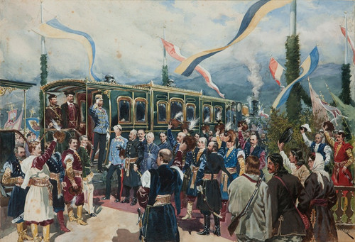 Digital Print - Farewell of the Emperor in upkw by Wojciech Kossak Digital Print - Farewell of the Emperor in upkw by Wojciech Kossak
