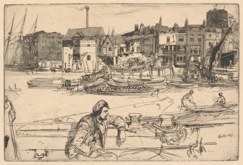 Digital Print - Black Lion Wharf by James Abbott McNeill Whistler