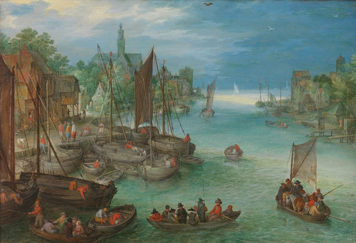 Digital Print - View of a City along a River by Jan Brueghel The Elder