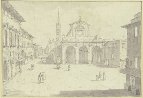 Digital Print - Ansicht von S. Marco in Florenz by Giuseppe Zocchi