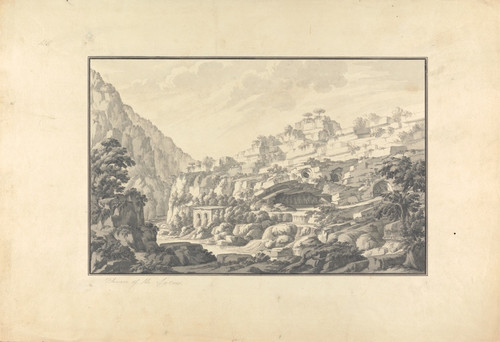Digital Print - View of the Source of the Lycus River (Nahr el-Kelb) by Giovanni Battista Borra