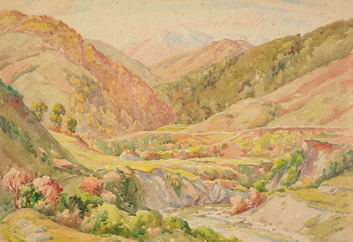 Digital Print - Untitled (landscape with mountains) by Roland Hipkins