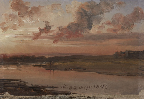 Digital Print - The Elbe in the Evening by Johan Christian Dahl