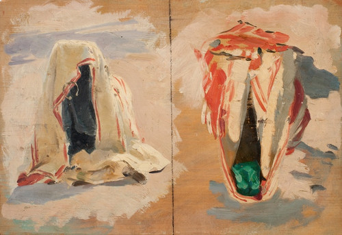 Digital Print - Draperiestudien aus Tunis by Otto Friedrich