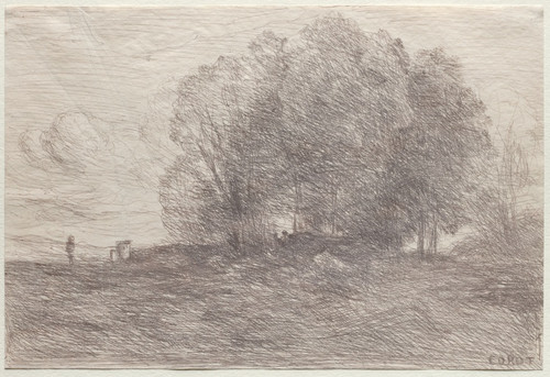 Digital Print - Group of Trees by Jean-Baptiste-Camille Corot
