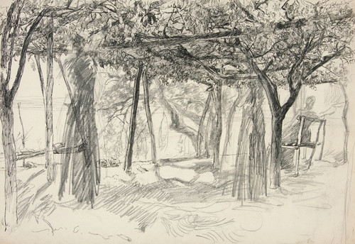 Digital Print - Figures under an arbor by Edwin Austin Abbey