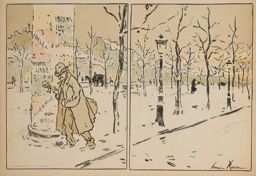 Digital Print - Paris en hiver, Programme pour le Thtre Libre by Henri Rivire