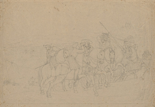 Digital Print - Die Ermordung Albrechts I. durch Johann von Schwaben by Franz Pforr