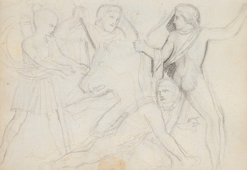 Digital Print - The Calydonian Boar Hunt, Meleager Sarcophagus, Vatican, Rome by John Flaxman