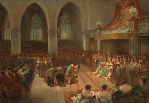 Digital Print - The coronation of William III and Mary Stuart, Anno 1689 by Charles Rochussen