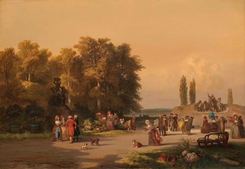 Digital Print - Park in the Vicinity of Paris by Charles Rochussen