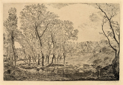 Digital Print - The Pool of the Poplars by James Ensor