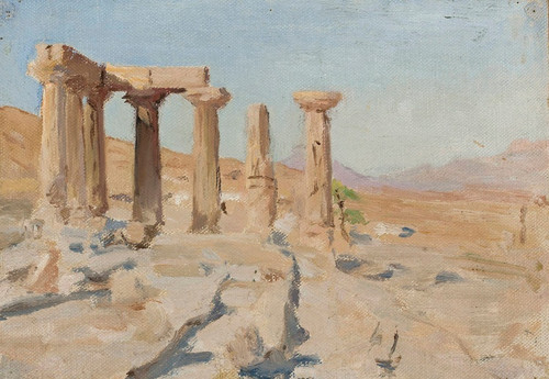 Digital Print - Temple of Apollo and Mount Parnassus in Corinth. From the journey to Greece by Jan Cigliski
