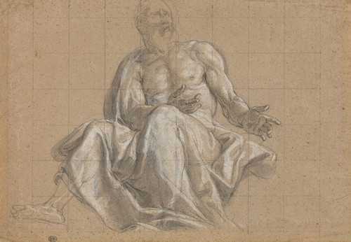 Digital Print - An Elderly Man in Classical Drapery by Roman 18th Century