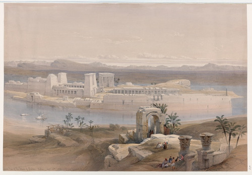 Digital Print - General view of the Island of Phil, Nubia. Nov. 18th, 1838. by David Roberts