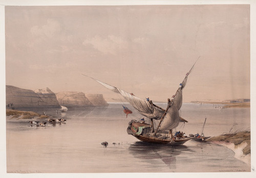 Digital Print - Approach to the Fortress of Ibrim. by David Roberts