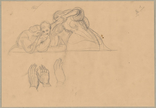 Digital Print - Sketch of the group of witnesses to the death of St. Matthias to the painting 'Martyrdom of St. Matthias' by Jzef Simmler Digital Print - Sketch of the group of witnesses to the death of St. Matthias to the painting 'Martyrdom of St. Matthias' by Jzef Simmler