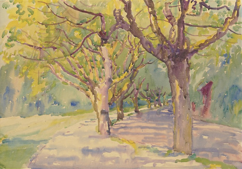 Digital Print - Avenue of plane trees by Philipp Franck