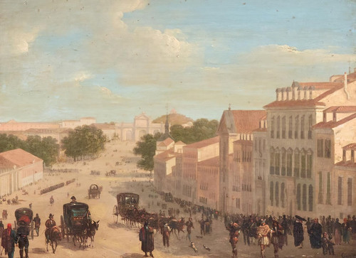 Digital Print - Paseo del Prado, Madrid by Giuseppe Canella
