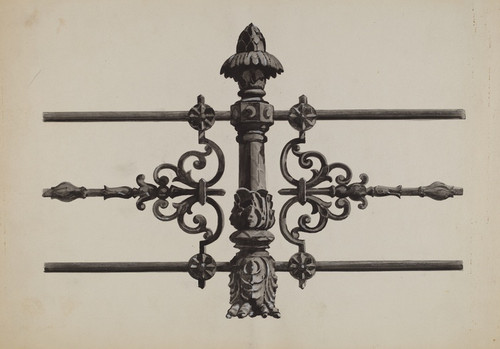 Digital Print - Iron Fence by Florence Huston