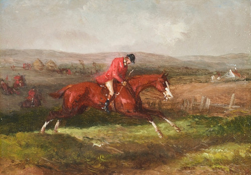 Digital Print - Jumping a ditch by William Shayer