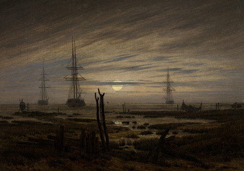 Digital Print - Ships at Anchor by Caspar David Friedrich