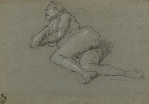 Digital Print - Reclining Female Nude by Domenico Tintoretto