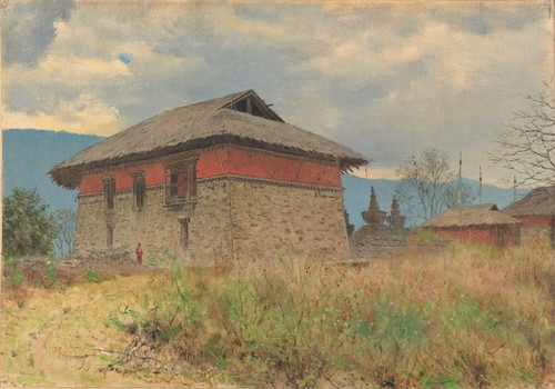 Digital Print - The main temple of Tassiding monastery. Sikkim by Vasily Vereshchagin