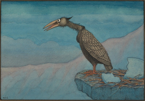 Digital Print - Newly Hatched Bird of Prey by Herbert Crowley