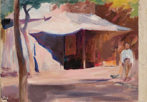 Digital Print - In front of a house. From the journey to Constantinople by Jan Cigliski