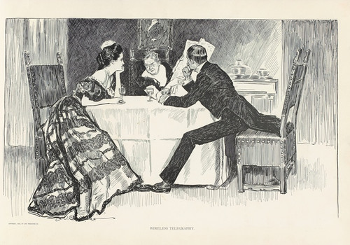 Digital Print - Wireless telegraphy by Charles Dana Gibson