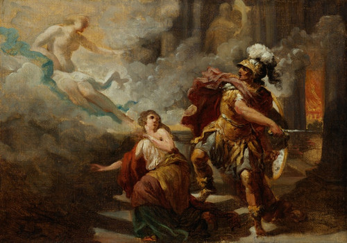 Digital Print - Helen Saved by Venus from the Wrath of Aeneas by Jacques Sablet