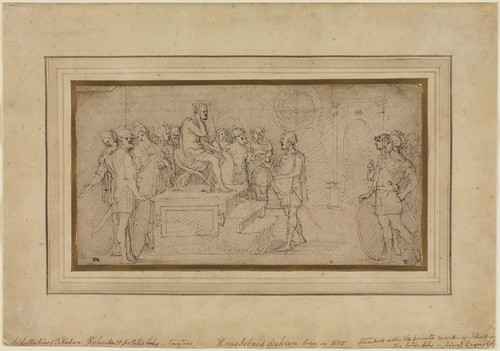 Digital Print - Der rmische Gesandte Popilius Lenas vor dem Syrerknig Antiochos Epiphanes by Sebald Beham
