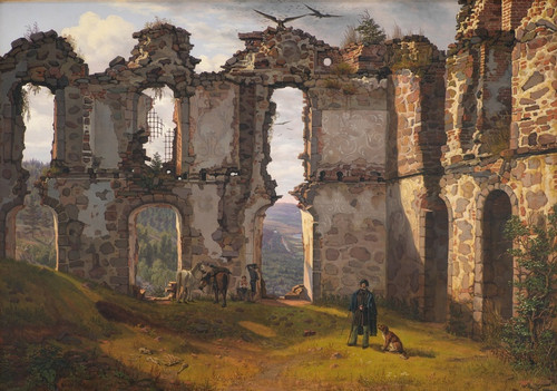 Digital Print - The Ruins of Brahehus near Jnkping, Sweden by Frederik Sdring
